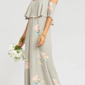 SMYM Caitlin Ruffle Maxi Dress Lily Showers S
